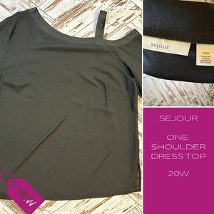 Sejour One Shoulder Dress Blouse - 20W - NWT